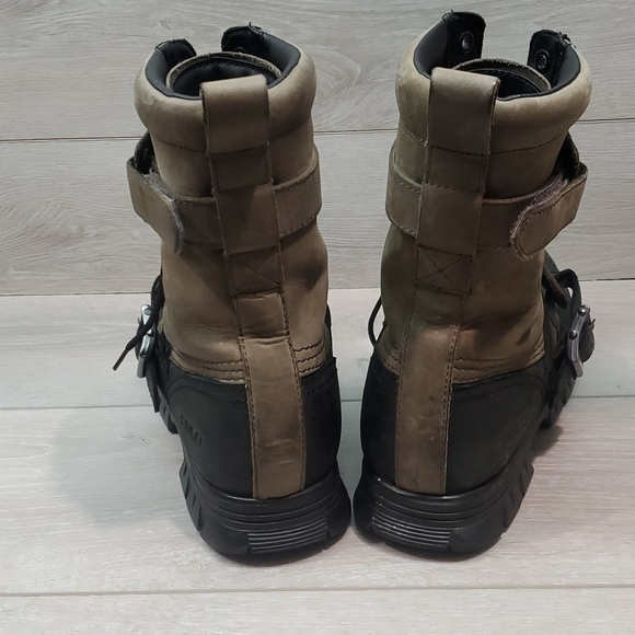 Polo by Ralph Lauren Mens Varick Leather High Top military boots shoes sz 10.5D main image 13
